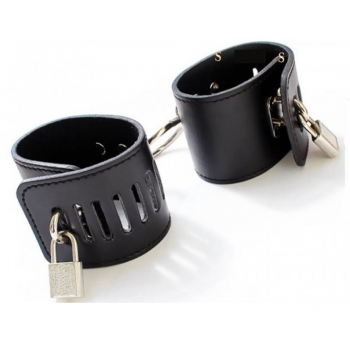 BDSM SKÓRZANE KAJDANKI ZNIEWOLENIE