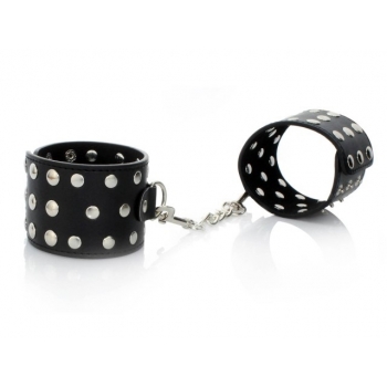 SKÓRZANE KAJDANKI Z ĆWIEKAMI