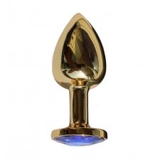 EKSKLUZYWNY ZŁOTY KOREK ANALNY Z KRYSZTAŁKIEM