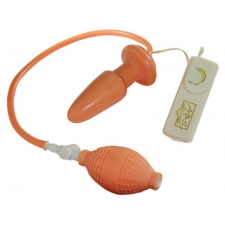 POMPOWANY CIELISTY KOREK ANALNY Z WIBRACJAMI