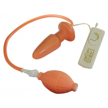 POMPOWANY CIELISTY KOREK ANALNY Z WIBRACJAMI