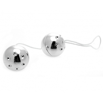 DWIE SREBRNE WIBRUJĄCE KULECZKI GEJSZY