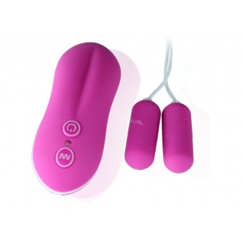 PODWÓJNE WIBRUJĄCE JAJECZKO ANALNO POCHWOWE