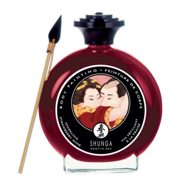 TRUSKAWKI W SZAMPANIE DO CIAŁA Z PĘDZELKIEM DO MALOWANIA