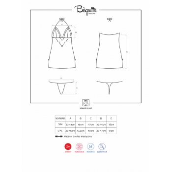 Bisquitta koszulka i stringi czarna 