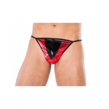 Męskie stringi wet look