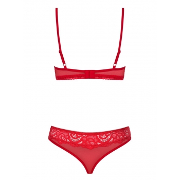 829-SET-3 komplet 2-częściowy kolor: czerwony S/M