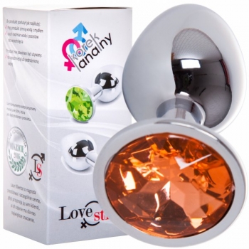 LoveStim stalowy korek analny zdobiony