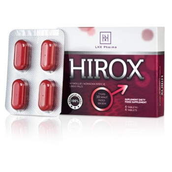 LHX Tabletki Hirox 4 Szt NA EREKCJĘ DLA MĘŻCZYZN